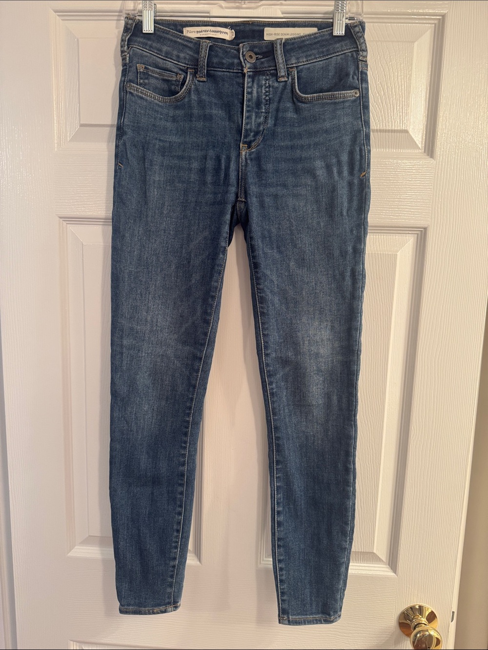 Pilcro Blue High-Rise Skinny Jeans